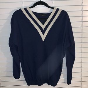 Oversized navy sweater from Sarah John, S/M